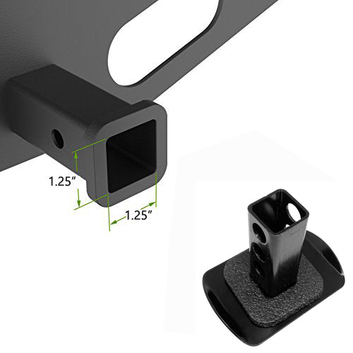 LFPartS Black Skull Crossbones Metal Hitch Cover