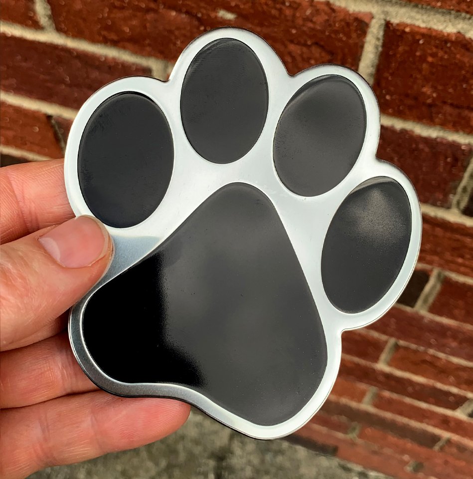 Paw Stainless Steel Dog Car Auto Emblem for Cars Trucks 4"x4"