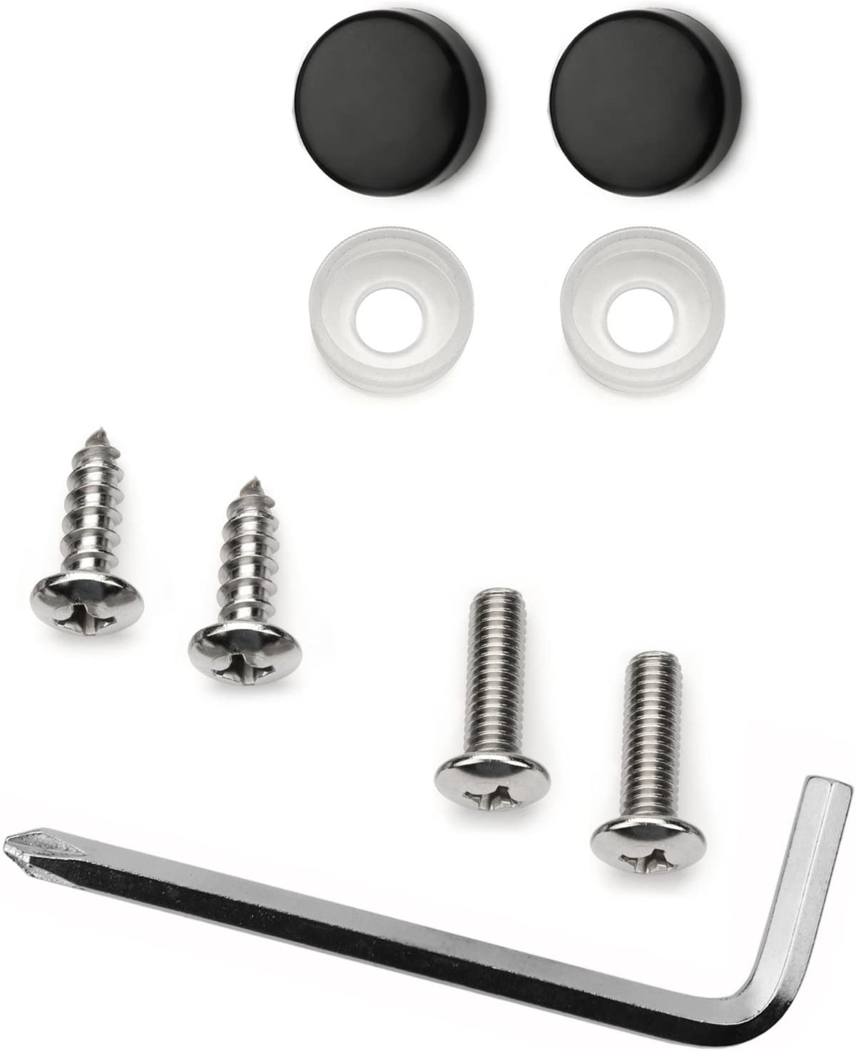 LFPartS Black Stainless Steel License Plate Frame