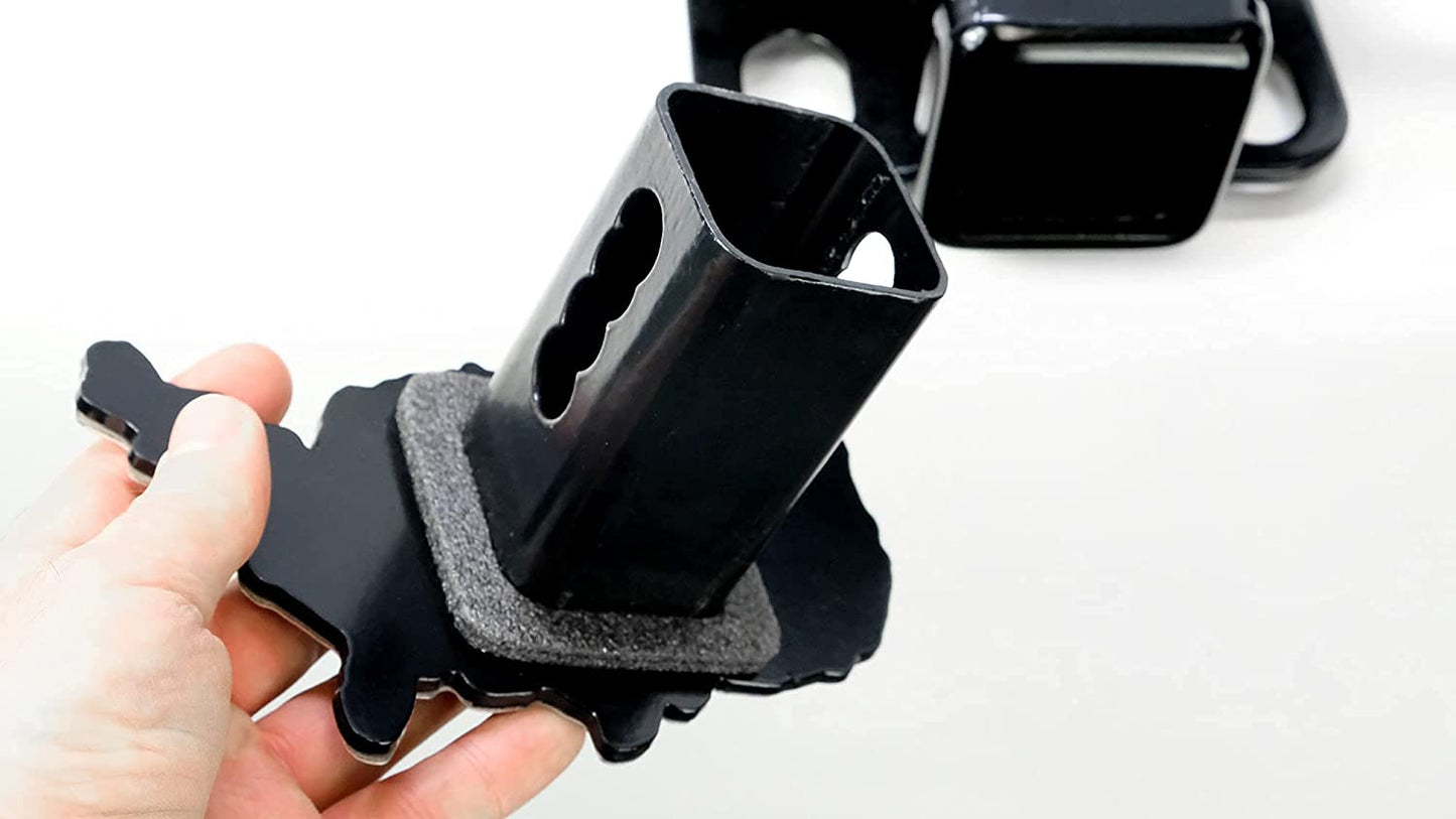 United States Map Flag Metal Trailer Hitch Cover Heavy Duty (USA Black Map)