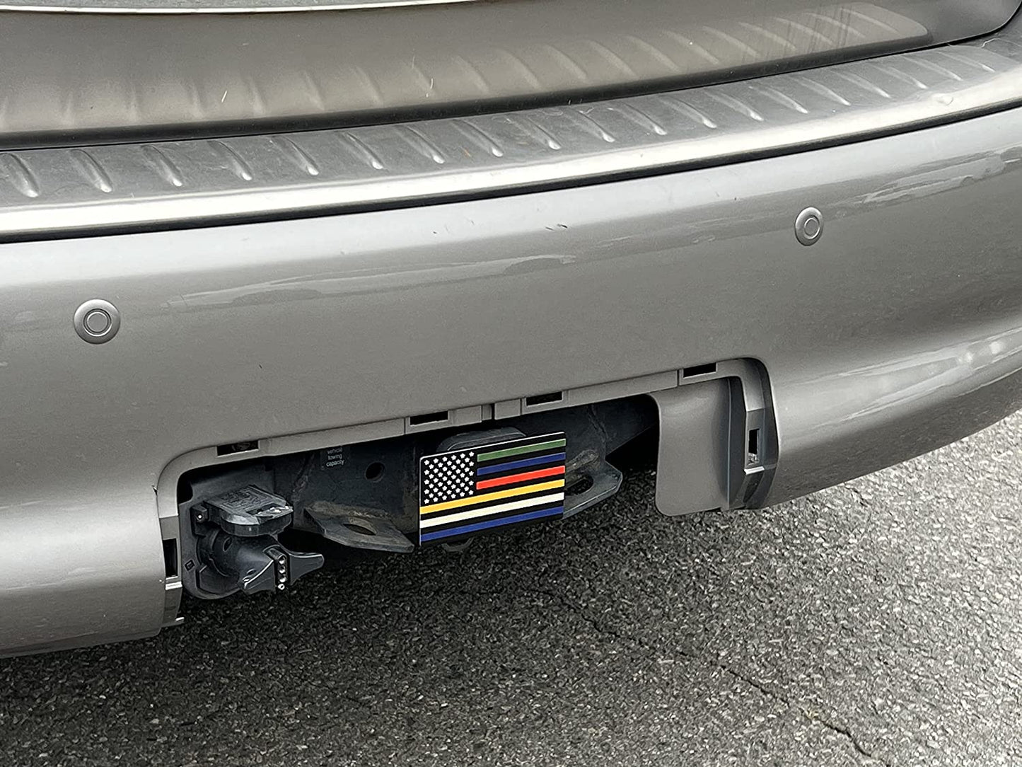 American Flag First Responders Metal Hitch Cover (Fits 1.25", 2", and 2.5" and 3" Receivers)