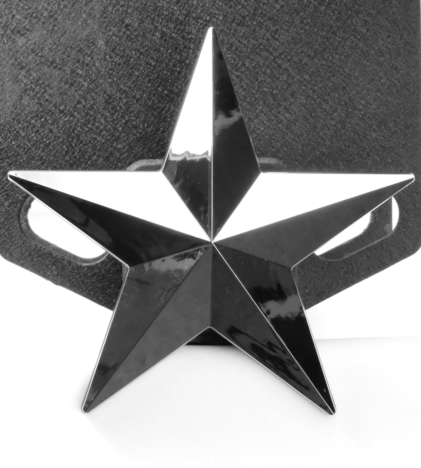 7" Texas 3D Five Point Star Metal Hitch Cover (Fits 2" 2.5" and 3" Receiver, Chrome)