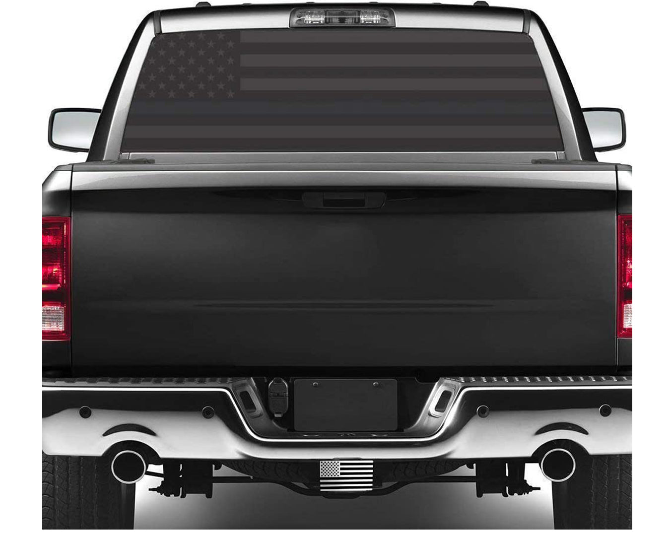 American Aluminum Chrome Flag Trailer Hitch Cover