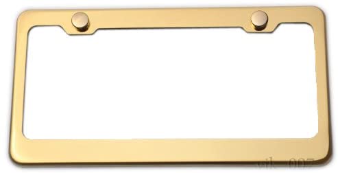 LFPartS Stainless Steel License Plate Frame (Gold)