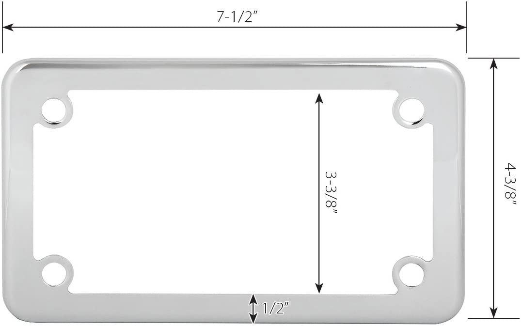 LFPartS Motorcycle License Plate and Frame
