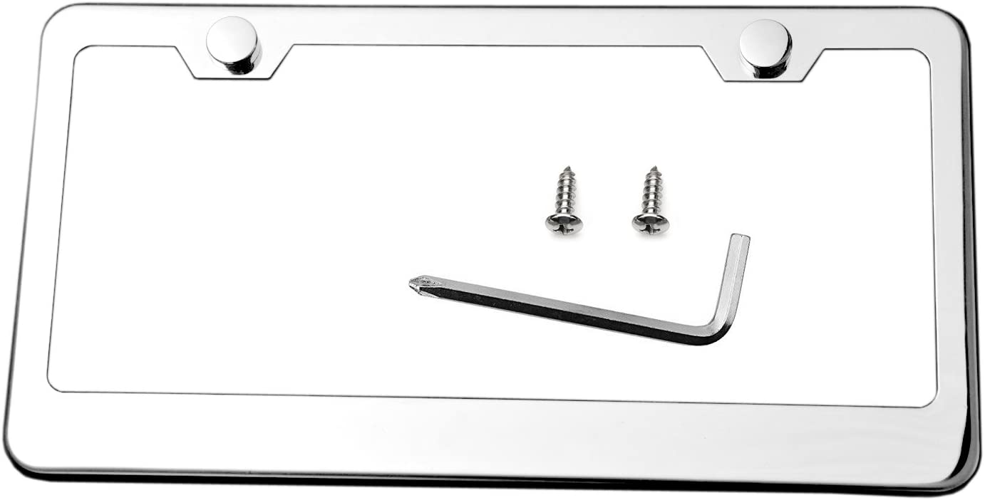 LFPartS Stainless Steel License Plate Frame (Chrome)