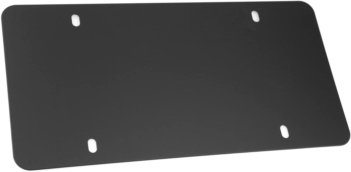 LFPartS Stainless Steel License Plate (12"x6", Black)