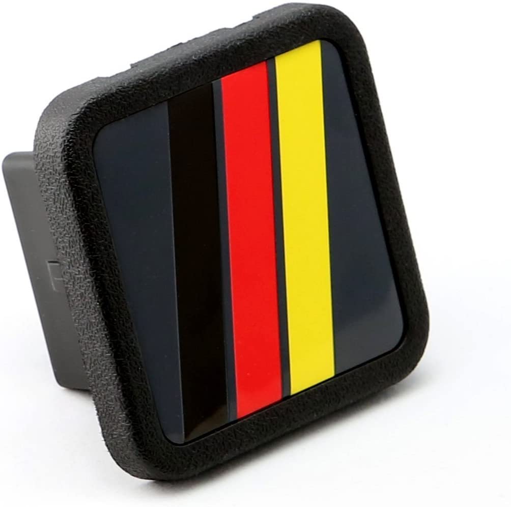 LFPartS German Flag Hitch Cover Plug Fits 2" Receivers