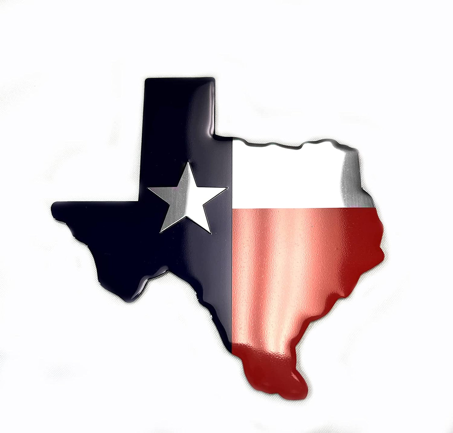 Texas State Flag Metal Flag Auto Fender Emblem for Cars Trucks (4"x3", Color)