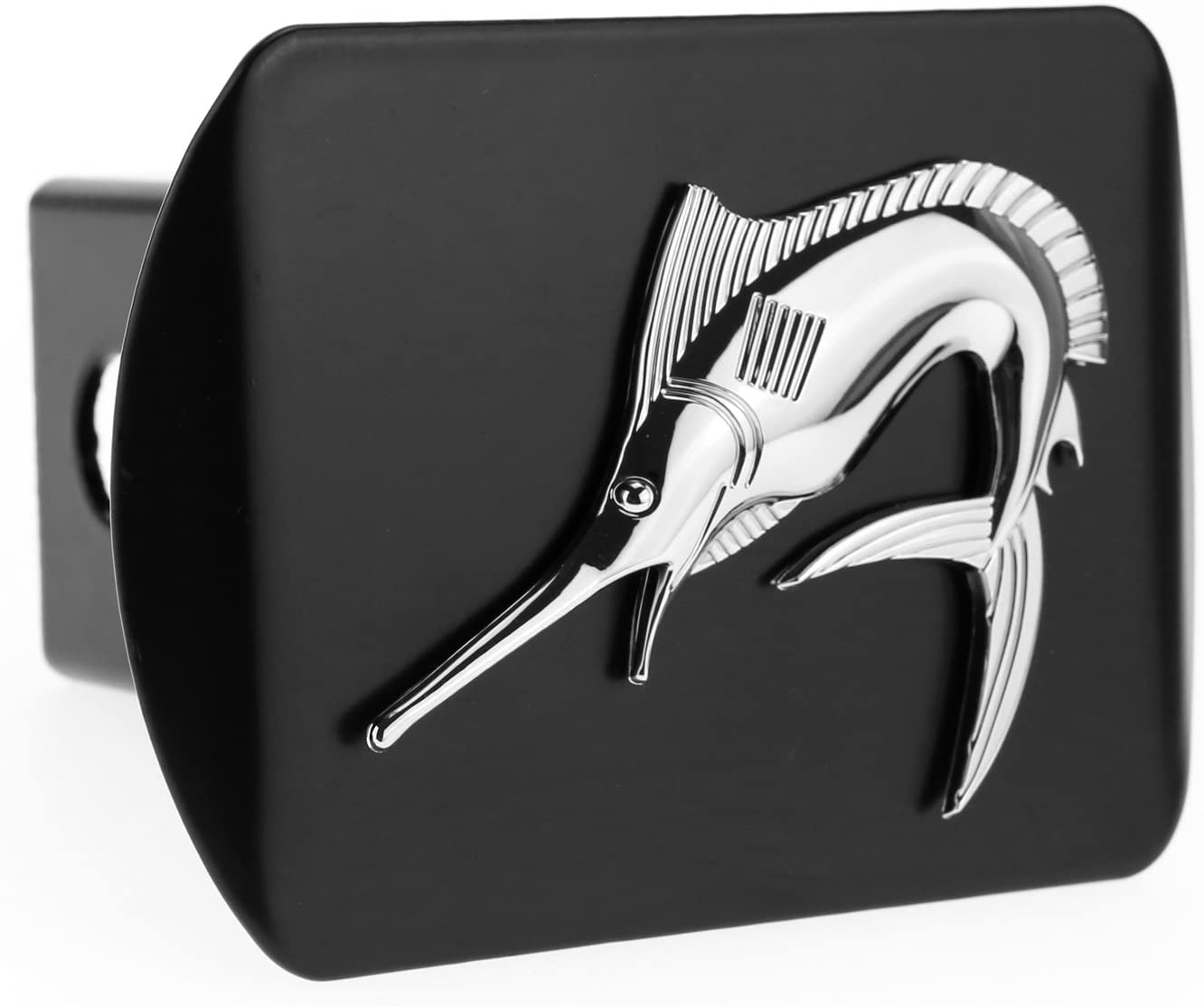 LFPartS Chrome Swordfish Metal Hitch Cover