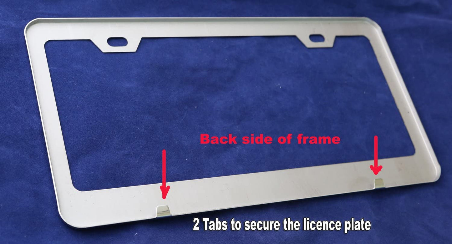 Dragon 3D Chrome Emblem Stainless Steel License Plate Frame