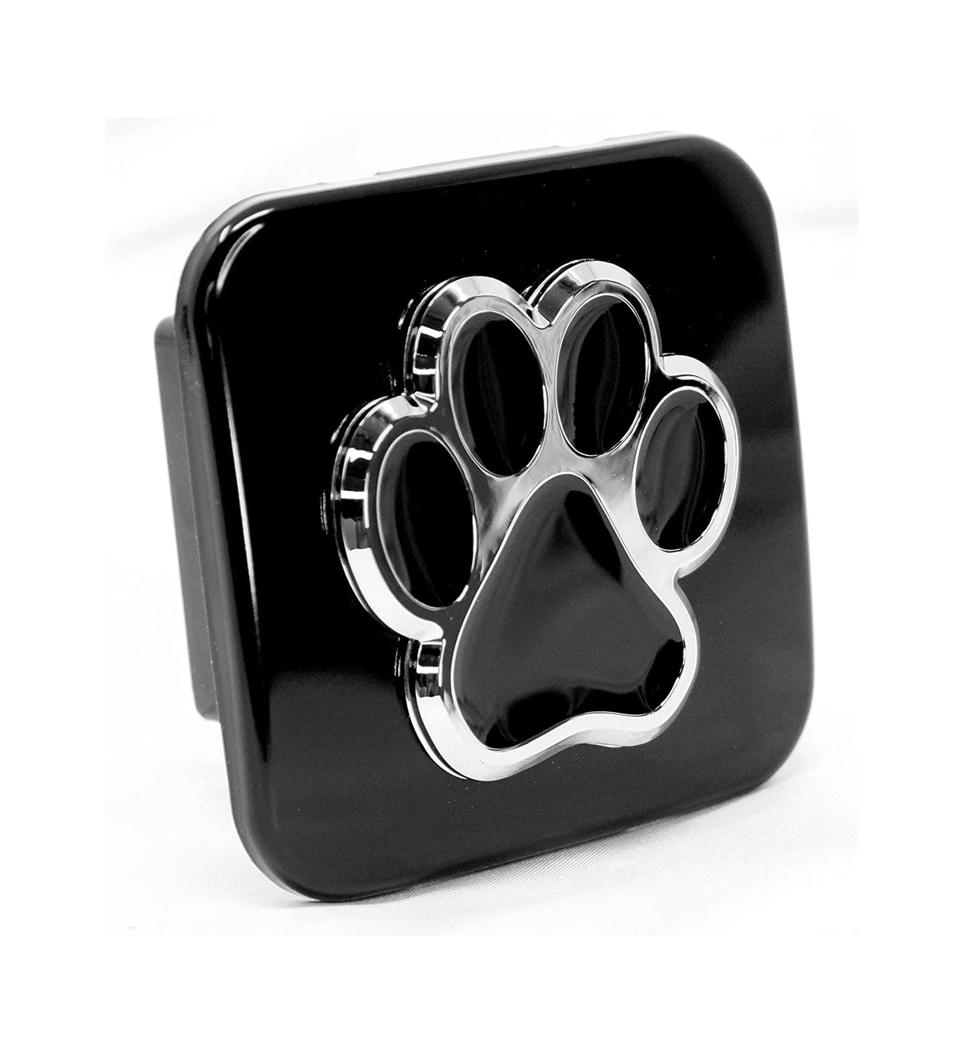 Paw Hitch Cover Plug Insert (Chrome/Black) for 1.25" and 2" Hitch Receivers