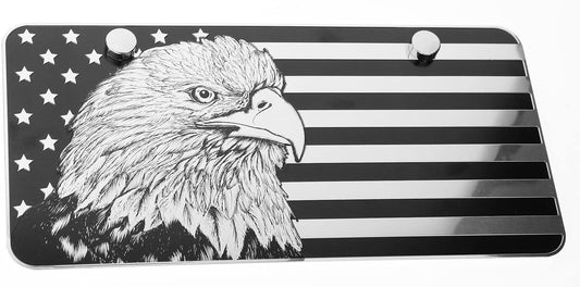 LFPartS USA American Eagle Metal Embossed License Plate