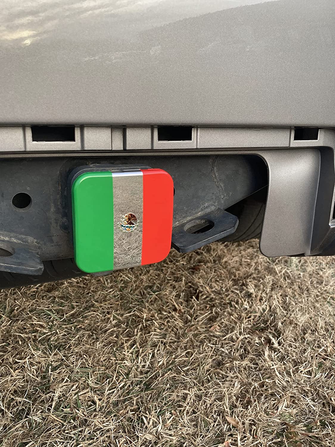 Mexico Flag Hitch Cover Plug (Fits 2" Receivers, Mexican Flag)