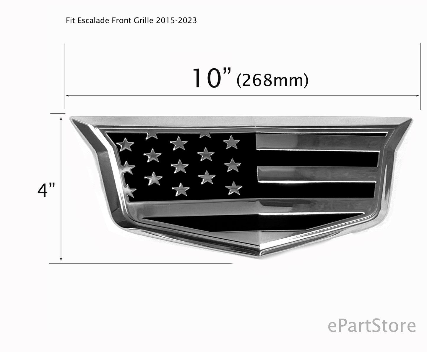 American Flag Aluminum Overlay Tailgate Emblem for Escalade 2021 2022